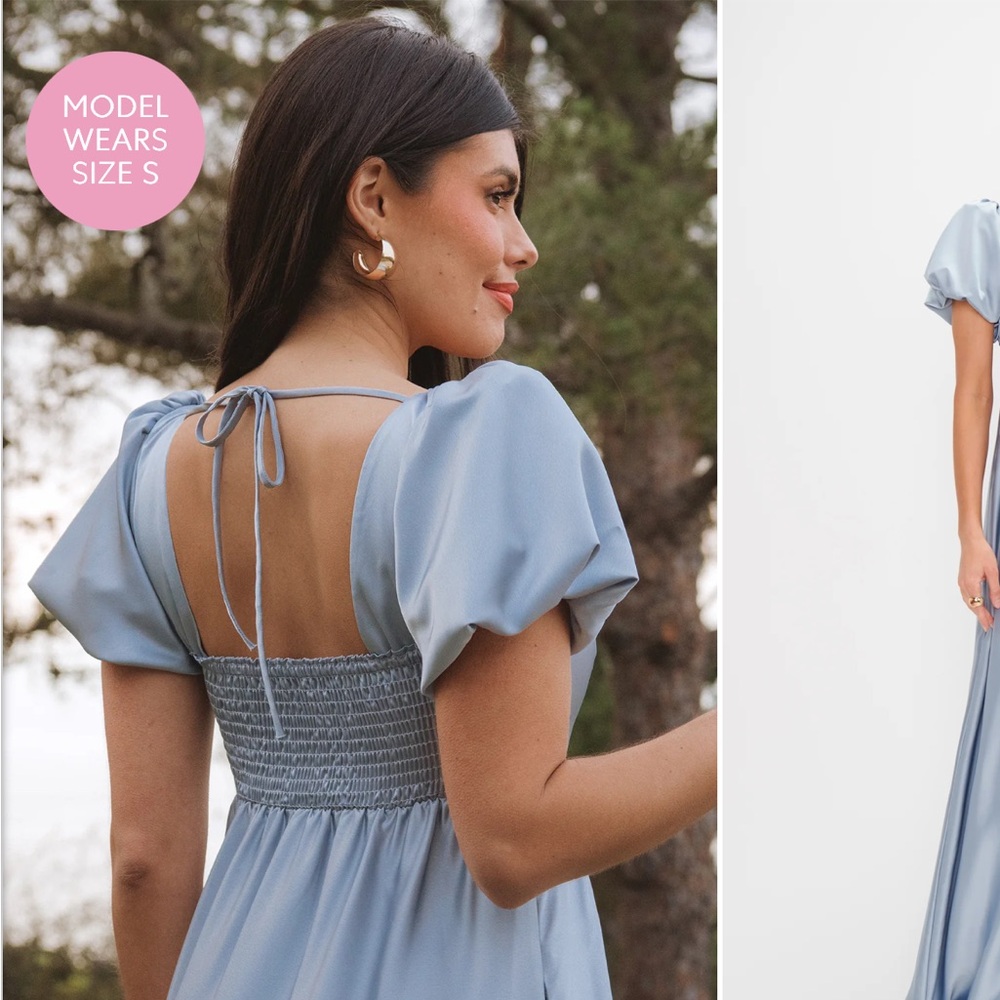 Show Me Your MuMu Light Blue Backless Dress